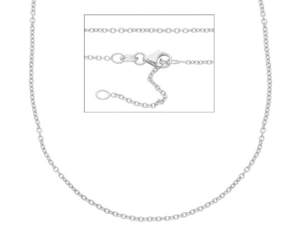 Picture of Cable Rolò Chain White Gold 18 kt cm 60 (23,6 in) Unisex Woman Man