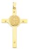 Immagine di Croce di San Benedetto gr 9,3 oro giallo / bianco 18k