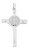 Imagen de Cruz de San Benito gr 9 oro blanco macizo 18k