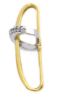 Imagen de Cruz gr 1,6 oro bicolor 18k y zircones para mujer