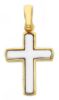 Imagen de Cruz con tornillos gr 2,7 oro bicolor 18k para hombre
