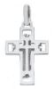 Picture of Solid white gold 18k double arch Cross for men gr 3