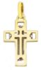 Imagen de Cruz doble gr 3 oro bicolor macizo 18k para hombre