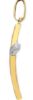 Picture of Cross Pendant gr 1,1 yellow / white gold 18k