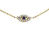 Immagine di Bracciale Occhio di Allah gr 1,00 oro giallo 18k e zirconi
