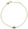 Immagine di Bracciale Occhio di Allah gr 1,00 oro giallo 18k e zirconi