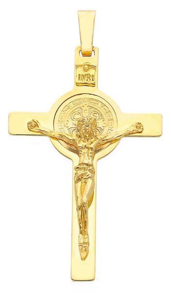 Picture of Solid yellow gold 18k St. Benedict Pendant gr 9,1