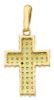 Picture of Cubic zirconia straight Cross gr 2,5 yellow gold 18k