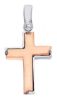 Picture of Double Cross Pendant gr 2,7 solid rose / white gold 18k