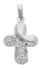 Picture of Rounded Cross Pendant gr 1,1 white gold 18k, zircons