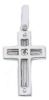 Imagen de Cruz doble gr 3,2 oro blanco macizo 18k