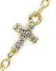 Imagen de Collar Cruz grande mujer con diamantes gr 2,6 oro amarillo