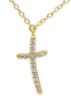 Imagen de Collar Cruz grande mujer con diamantes gr 2,6 oro amarillo