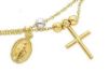 Picture of Diamond Rosary Bracelet gr 3,7 bicolor gold 18k, 3 medals 2 crosses