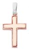 Picture of Rose gold 18k Italian Cross Necklace for men gr 2,7
