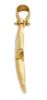 Picture of Yellow gold 18k curved Cross Pendant gr 1,4