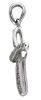 Picture of Twisted Cross Necklace for women gr 1,25 white gold 18k, cubic zirconia