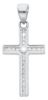 Picture of White gold 18k woman Cross Necklace gr 1,15, zircons