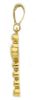 Picture of 11-spheres Italian Cross Necklace for women gr 1,2 yellow gold 18k