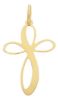 Picture of Flower Cross Pendant for women gr 0,4 yellow gold 9k