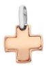 Immagine di Croce quadrata liscia gr 1,9 oro rosa 18k