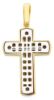 Imagen de Cruz con tornillos gr 5,6 oro bicolor 18k para hombre