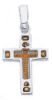 Picture of Double Cross gr 2 solid rose / white gold 18k