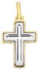 Immagine di Croce tripla latina gr 3,6 oro giallo / bianco 18k