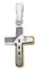 Picture of Designer Cross Necklace gr 2,1 solid yellow / white gold 18k