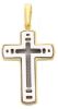 Picture of Double rounded Cross gr 15,2 solid yellow / white gold 18k