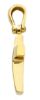 Picture of Solid yellow gold 18k curved Cross Pendant gr 2,3