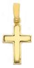 Picture of Solid yellow gold 18k curved Cross Pendant gr 2,3