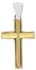 Picture of Double Cross Pendant gr 1,8 yellow / white gold 18k