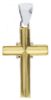 Picture of Cross with knot gr 1,45 yellow / white gold 18k