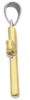 Picture of Cross with knot gr 1,45 yellow / white gold 18k