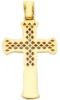 Immagine di Croce doppia Bizantina gr 4,3 oro giallo / bianco 18k