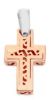 Picture of Pierced square Cross gr 2,2 rose / white gold 18k
