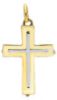Picture of Double arch Cross gr 1,3 solid yellow / white gold 18k