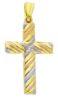Immagine di Croce dritta gr 1,45 oro giallo / bianco / rosa 18k