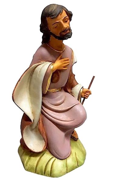 Immagine di San Giuseppe statua Presepe Pellegrini 30 cm resina da esterno