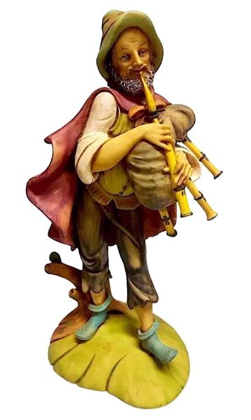 Immagine di Zampognaro Presepe Pellegrini 30 cm resina da esterno