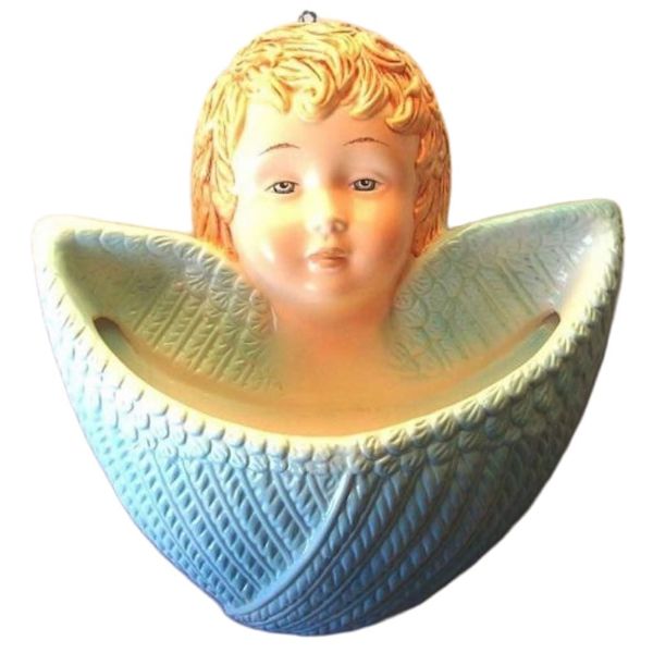 Immagine di Angelo Acquasantiera 30 cm ceramica Deruta