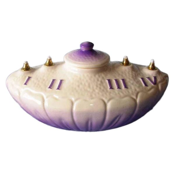 Picture of 4-Flames oil & liquid wax votive Lantern Advent Colors 27 cm (10,6 inch) Deruta ceramic