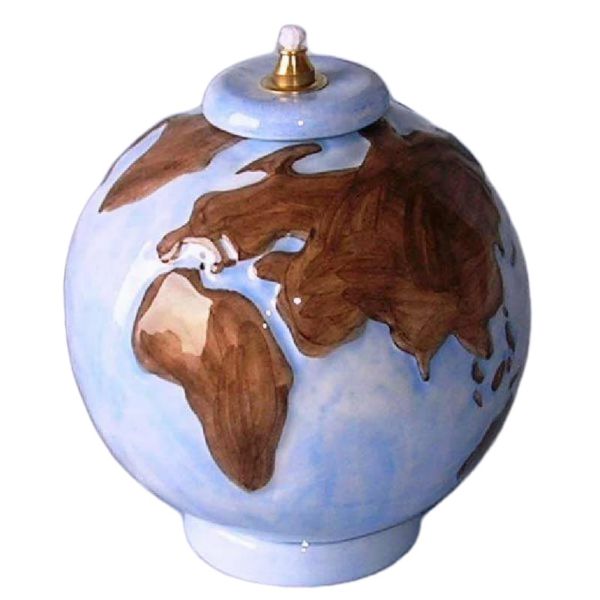 Immagine di Lucerna votiva policroma olio e cera liquida 14 cm Mondo ceramica Deruta