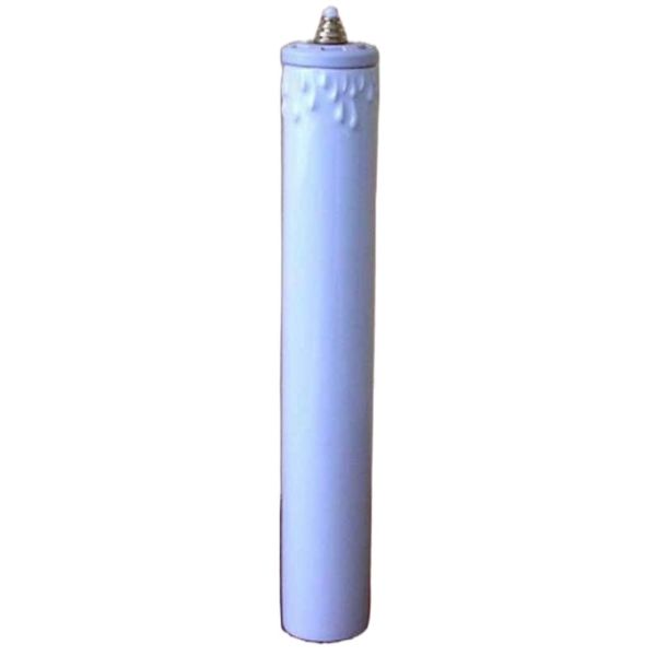 Immagine di Set 4 Candele bianche da Altare olio e cera liquida 4x25 cm ceramica Deruta