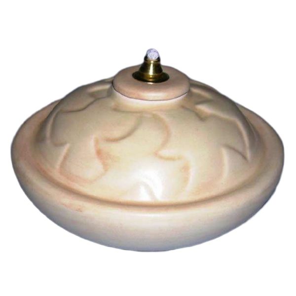 Immagine di Set 4 Lucerne votive da altare olio e cera liquida 13 cm Colombe ceramica Deruta