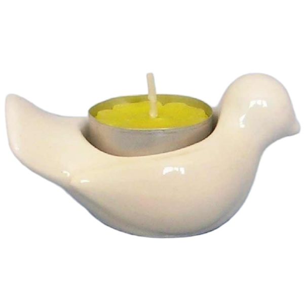 Immagine di Set 4 Portalumi Colomba 9 cm ceramica Deruta