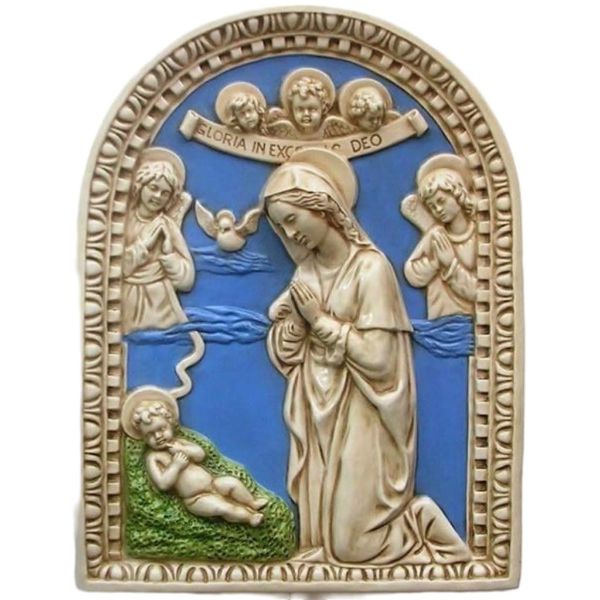 Picture of Nativity 60 x45 cm (23,6x17,7 inch) Della Robbia ceramic wall panel