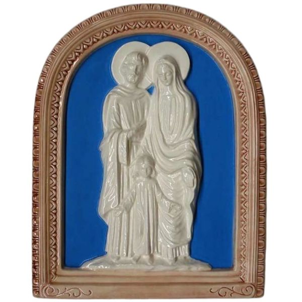Picture of Holy Family 39x31 cm (15,4x12,2 inch) Luca della Robbia ceramic wall panel