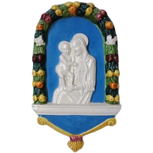 Picture of Madonna and Child 25 cm (9,8 inch) Luca della Robbia ceramic wall panel